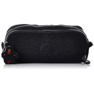 brand new Kipling Vintage LARGE Gitroy Pencil Case Multi-use black grey zipper